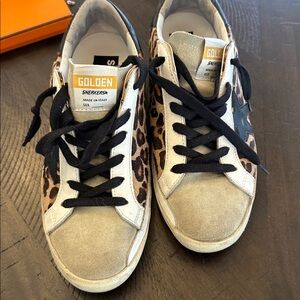 Golden Goose super-star calf hair Leopard